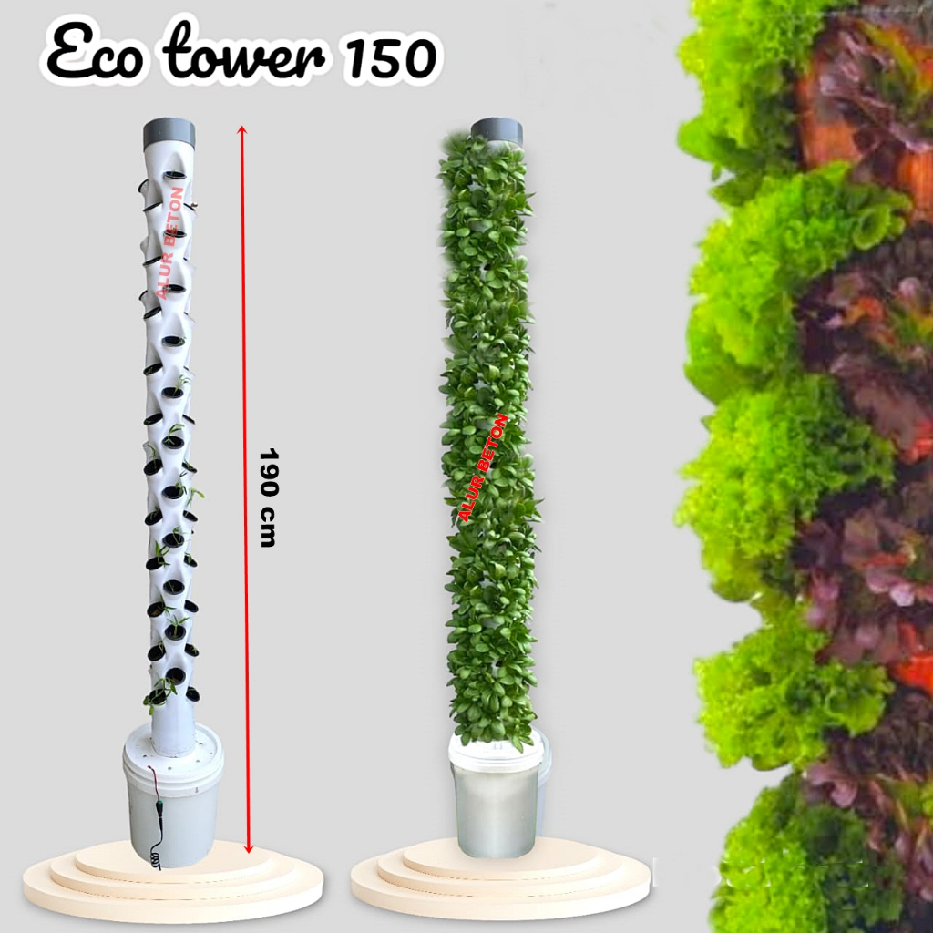 Jual Paket Eco Tower 150 - Instalasi Hidroponik Vertikal Pipa 4 Inc ...